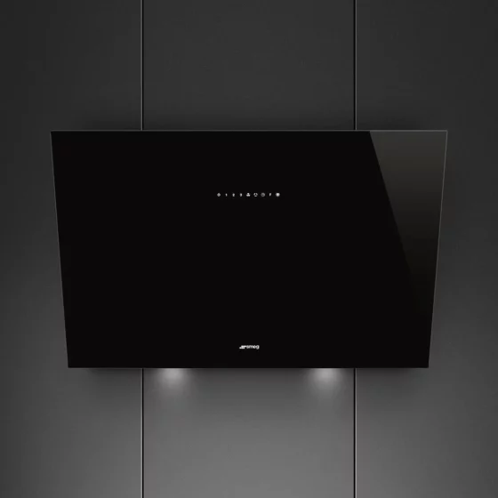 Hotte Décorative Murale 90 cm Noire Smeg KV394N