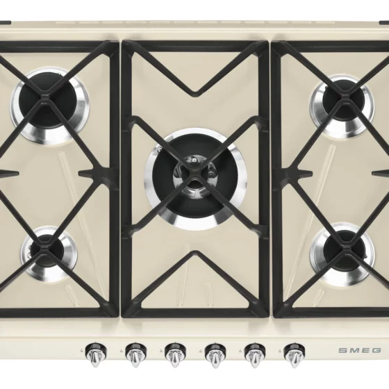 Plaque à gaz 75cm Victoria Crème Smeg SR975PGH